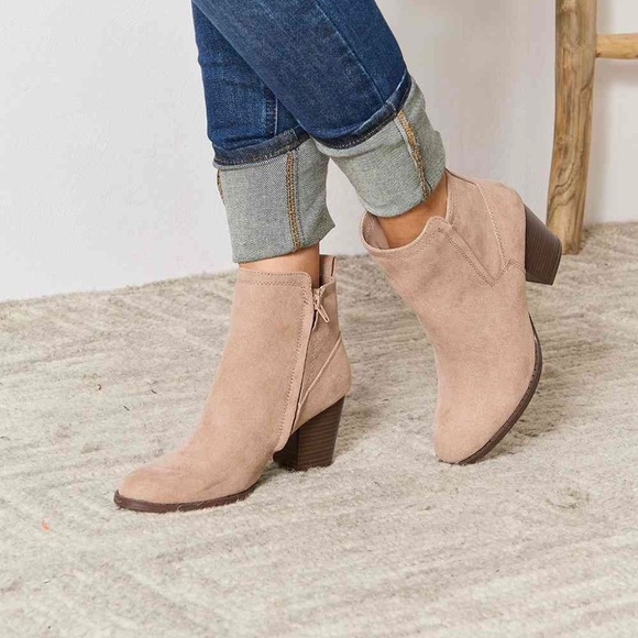 Almond Toe Block Heel Ankle Boots | Cupid - Picture 2 of 4